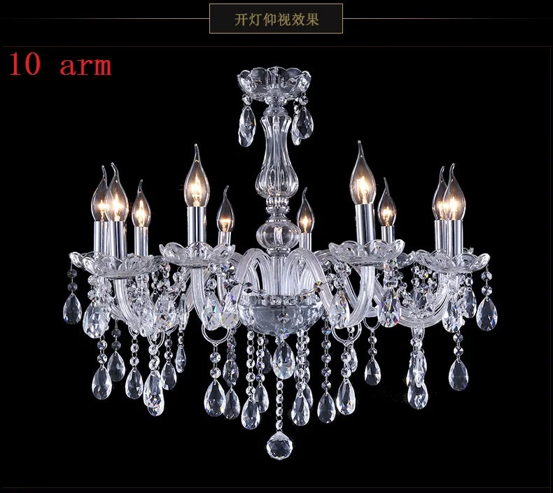 DecorBites™ Crystal Chandelier LED Ceiling Pendant Lamp Fixture for Modern Indoor Decor