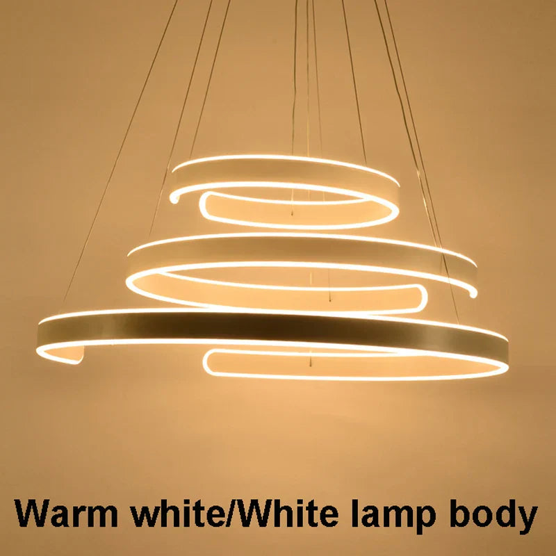 Lámpara colgante LED DecorBites™ con anillos circulares geométricos para sala de estar y comedor