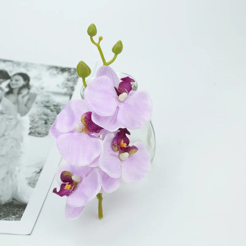 DecorBites™ Artificial Butterfly Orchid Bouquet Silk Flowers for Home Wedding Decoration Bouquet