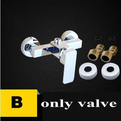 DecorBites™ Brass Single Handle Hot Cold Shower Mixer with Hand Shower