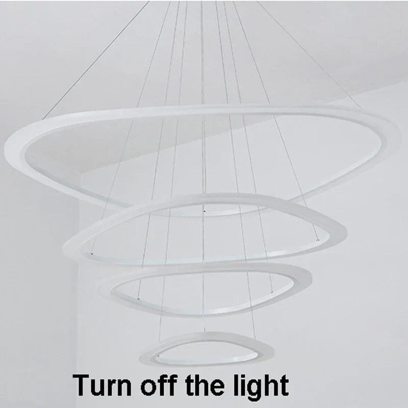 DecorBites™ Circle Rings Acrylic LED Pendant Lights for Living Room and Dining Room