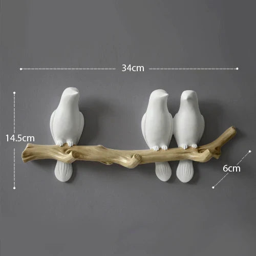DecorBites™ Bird Resin Hanger: Living Room Coat Towel Hat Holder and Kitchen Hook