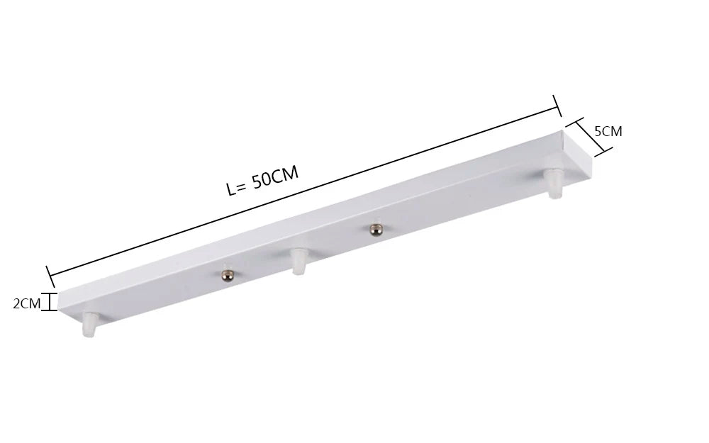 DecorBites™ Ceiling Chandelier Plate 3-Hole Black/White Iron Lamp Base Pendant Lighting Kit