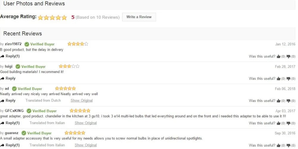 Adaptador divisor DecorBites™ GU10 a E14, convertidor de casquillo para bombilla, accesorio de iluminación