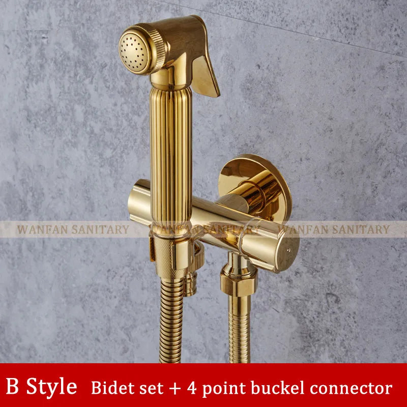 DecorBites™ Bidet Faucet Wall Brass Handheld Hygienic Shower Head Sprayer Tap