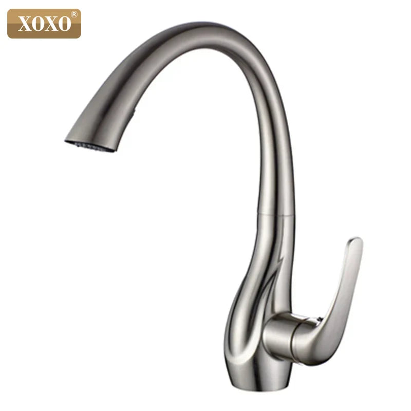DecorBites™ Golden Pull Out Kitchen Faucet Single Handle 360° Water Mixer Tap