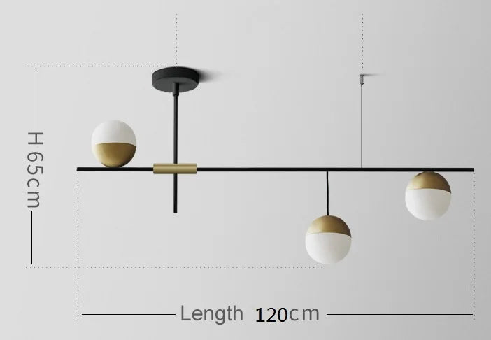 DecorBites™ Glass Ball Pendant Lights for Modern Luxury Living Room and Restaurant