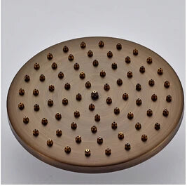 رأس دش نحاسي DecorBites™ مقاس 8 بوصات: بديل لصنبور الدش اليدوي لحمامك