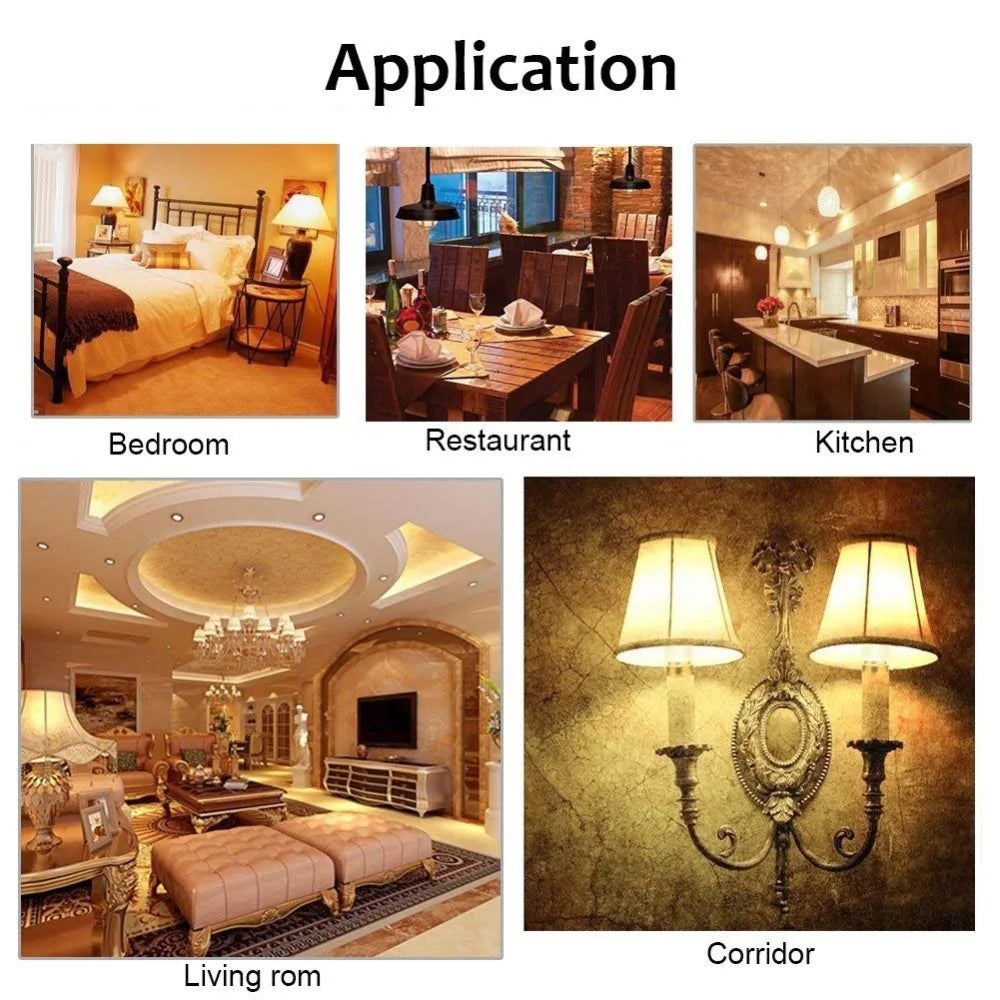 مصباح LED G125 من DecorBites™ بقدرة 4 وات E27 دافئ 2200 كلفن، قابل للتعتيم، يعادل 40/60 وات