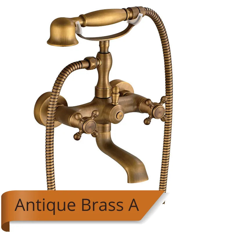 DecorBites™ Dual Handle Luxury Bathtub Faucet with Handheld Shower Mixer