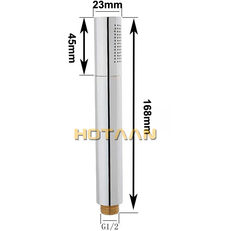 DecorBites™ Brass Handheld Shower Head Chrome Finish Water Saving Hand Shower Sprayer