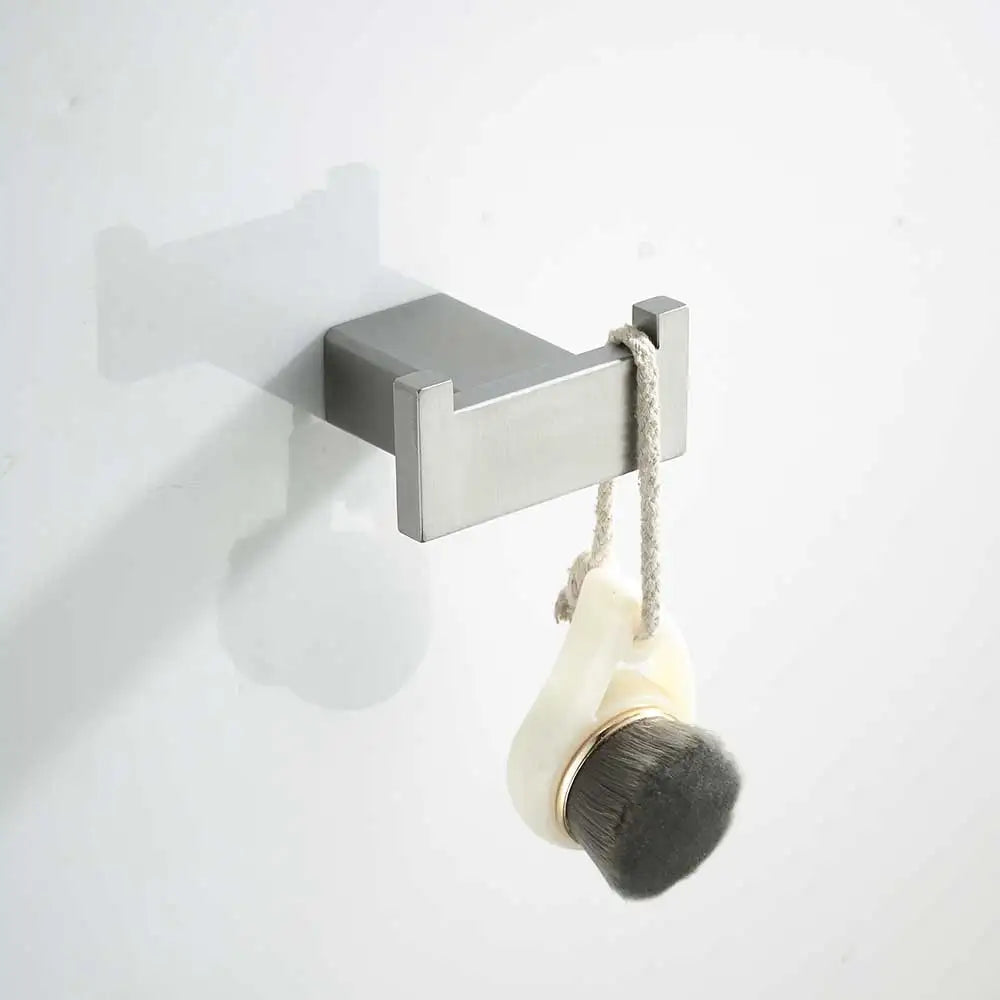 DecorBites™ Brushed Nickel Stainless Steel Bathroom Hardware Set - 4-Piece Accessory Kit