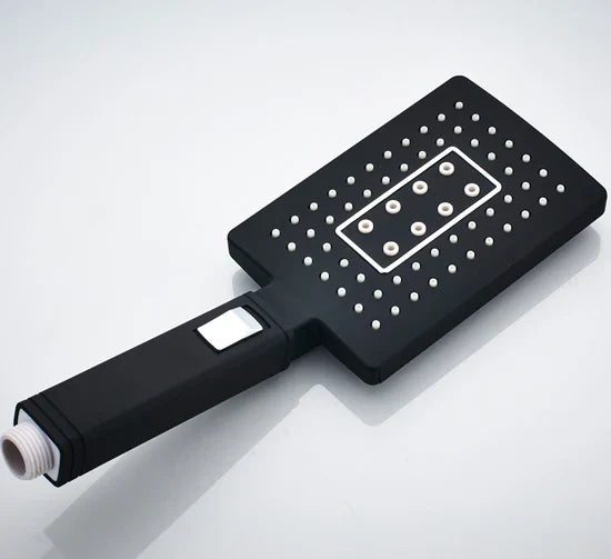 DecorBites™ Black Rainfall Shower Head with Handshower - Over-head Shower Sprayer