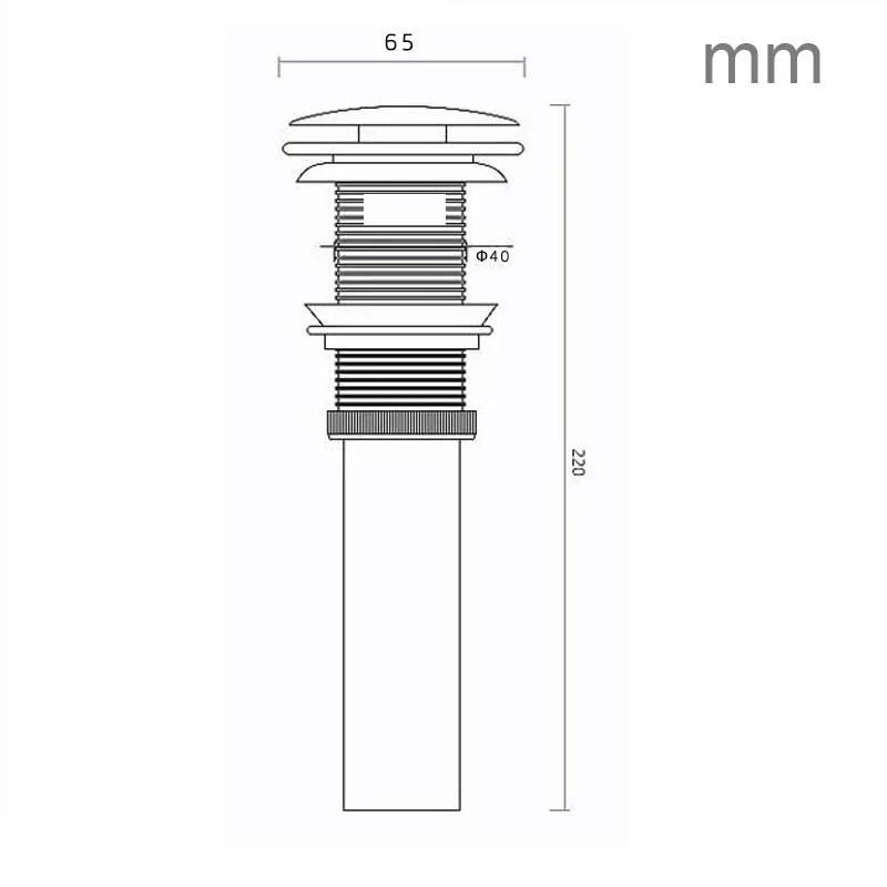 DecorBites™ Brushed Gold Basin Sink Pop Up Drain with Overflow, Round Brass Waste Water Drainer
