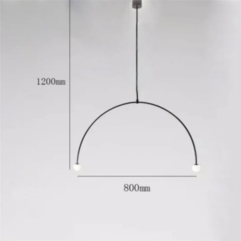 DecorBites™ Iron Balance Chandelier: Scandinavian Post-Modern Living Room Pendant Lamp