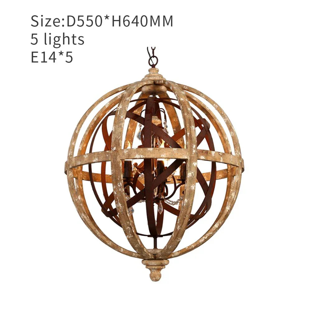 ثريا ديكوربايتس™ الخشبية العتيقة لغرفة النوم وغرفة المعيشة والمطبخ وغرفة الطعام