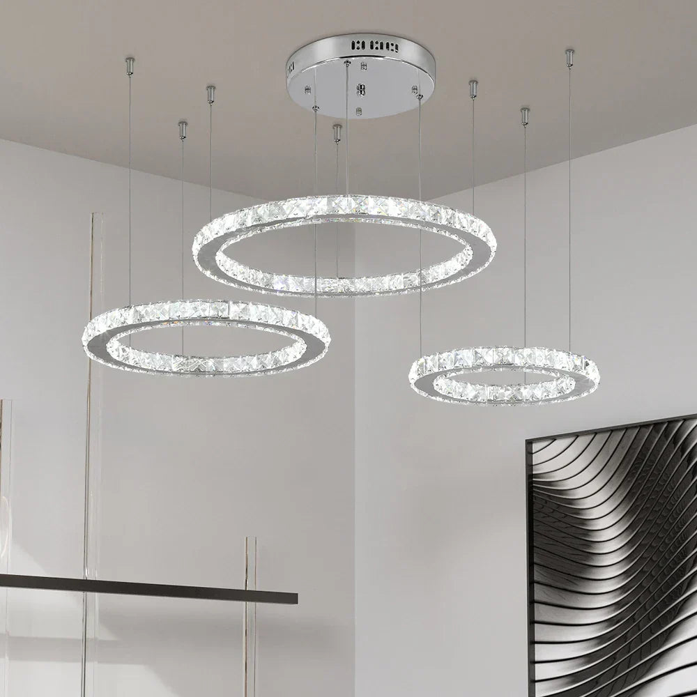 Lámparas de araña LED de cristal DecorBites™: Lámpara colgante moderna para sala de estar.