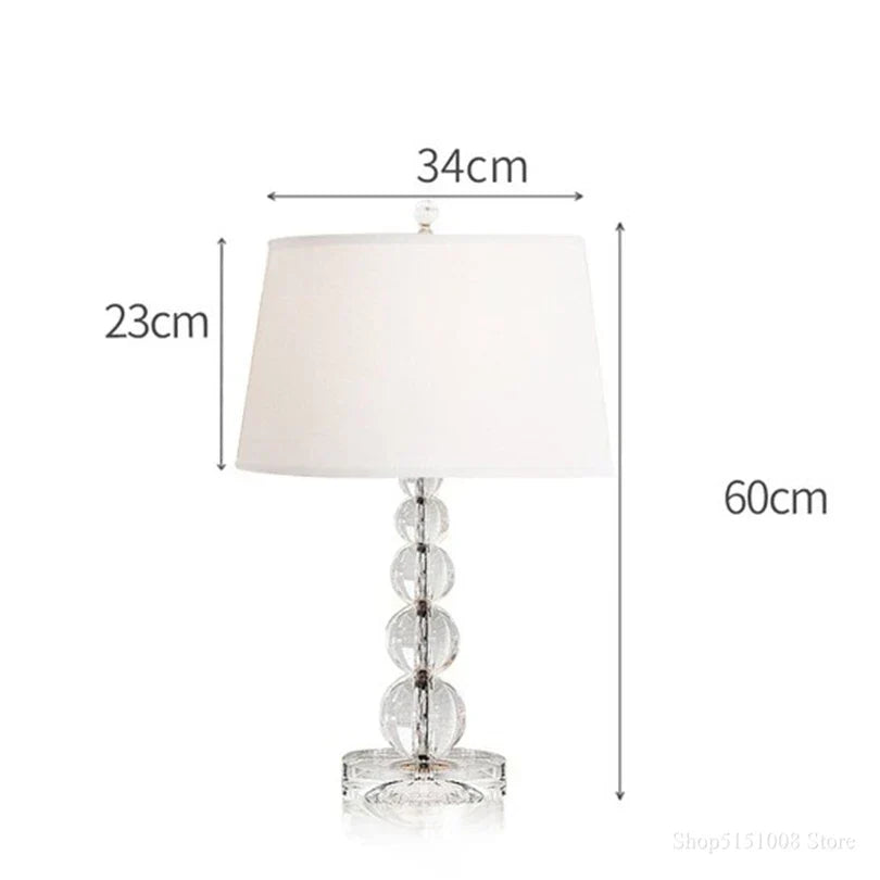 Lámpara de mesa DecorBites™ con forma de bola de cristal: Moderna lámpara LED Art Déco para dormitorio, sala de estar y hogar