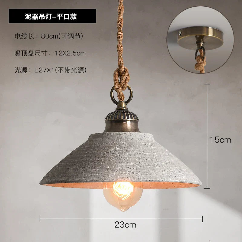 DecorBites™ Cement Loft Style Industrial Pendant Light LED Luminaria