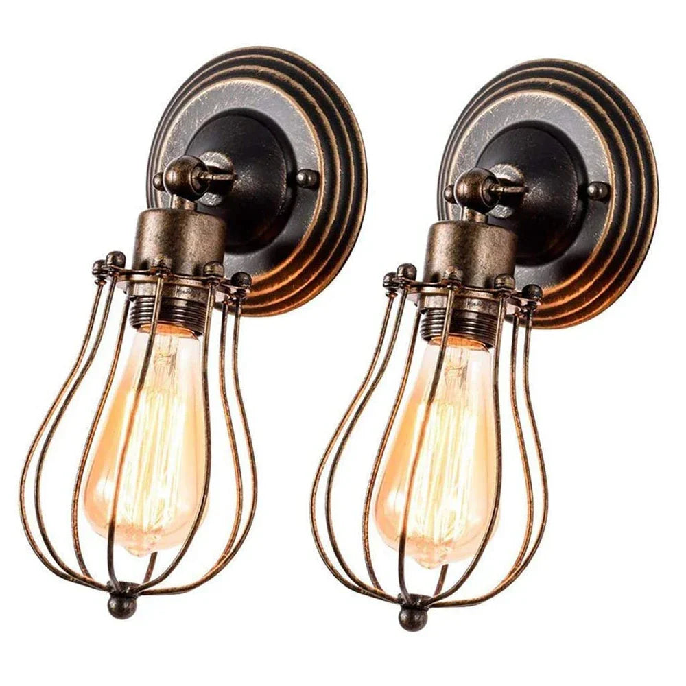 DecorBites™ Industrial Wall Lamp | American Indoor Sconce | Home Decor Light Fixture