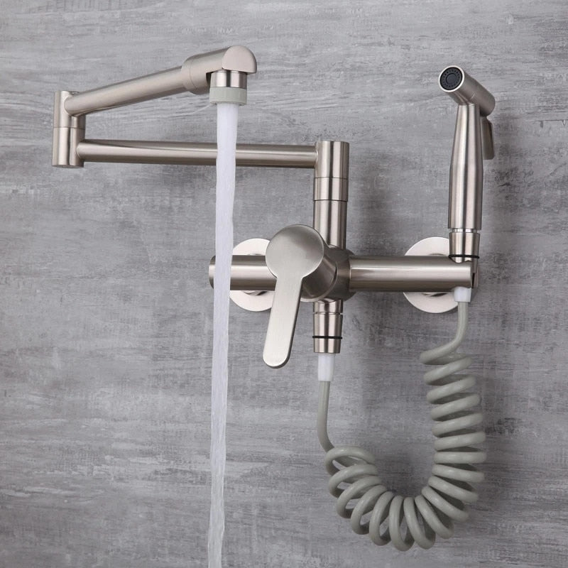 Saria - Wall Mounted Nordic Pot Filler Faucet Kitchen Faucet with Sprayer