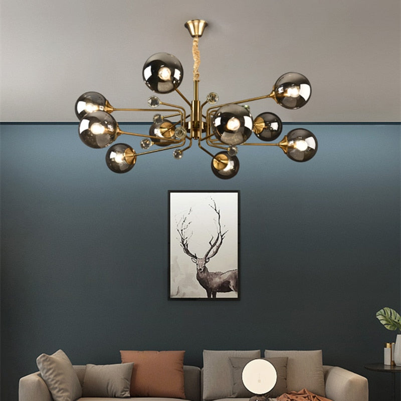 Eira - Glass bubble chandelier Kitchen Island light