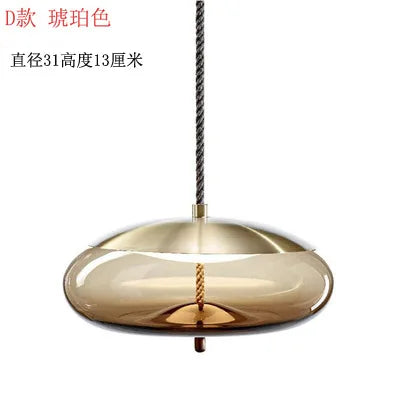 DecorBites™ Hemp Rope Knot Pendant Lights - Suspendu Glass Hanging Lamp