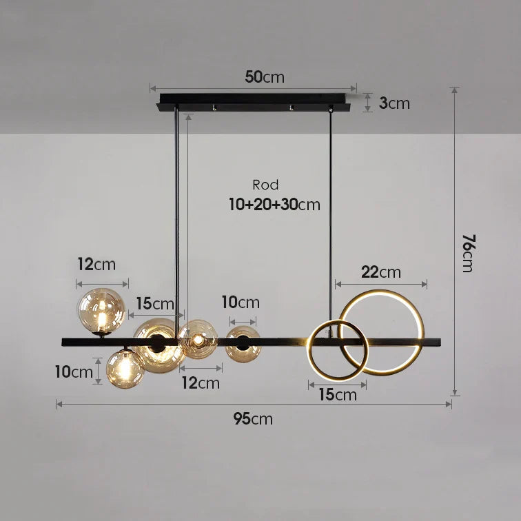 DecorBites™ Glass Bubble Chandelier: Nordic Minimalist Restaurant & Bar Magic Bean Lamp