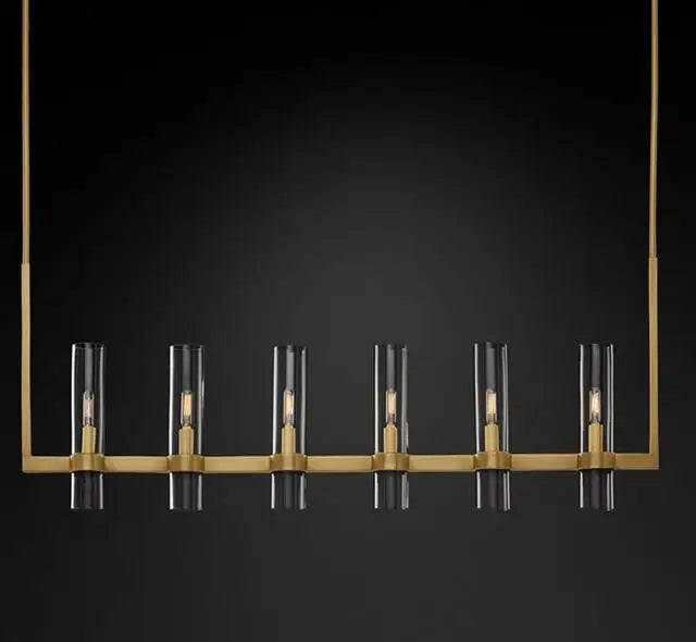 DecorBites™ Glass Chandelier Pendant Lamp with E14 LED, Chrome Finish, Retro Design