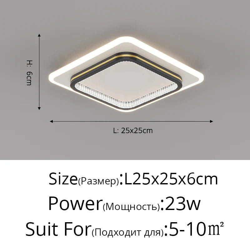 DecorBites™ Crystal LED Ceiling Lights for Home Entrance Indoor Lighting Fixtures