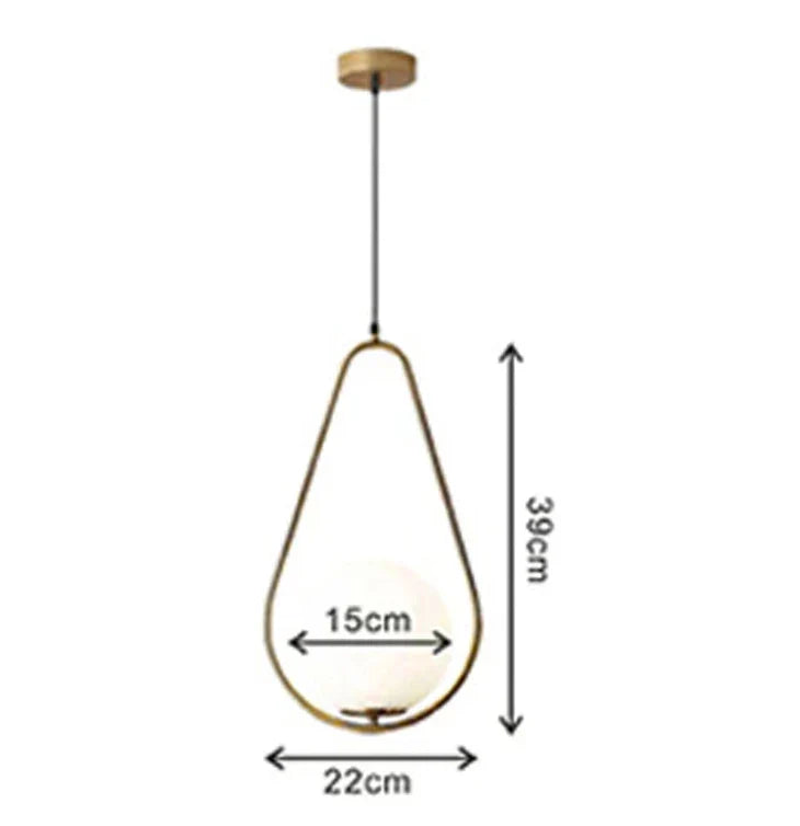 DecorBites™ Glass Ball Pendant Lights for Kitchen Dining Bedroom Decor