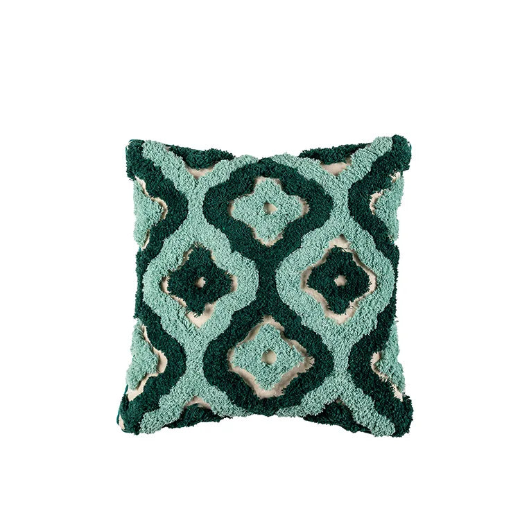 DecorBites™ Geometric Embroidery Tassel Cushion Case 45x45cm Home Decor Pillow Case