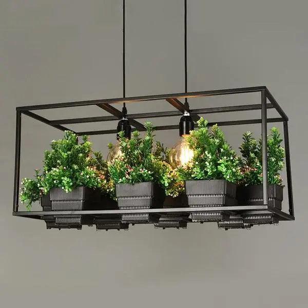 Hemma - Iron Garden Planter Light Chandelier