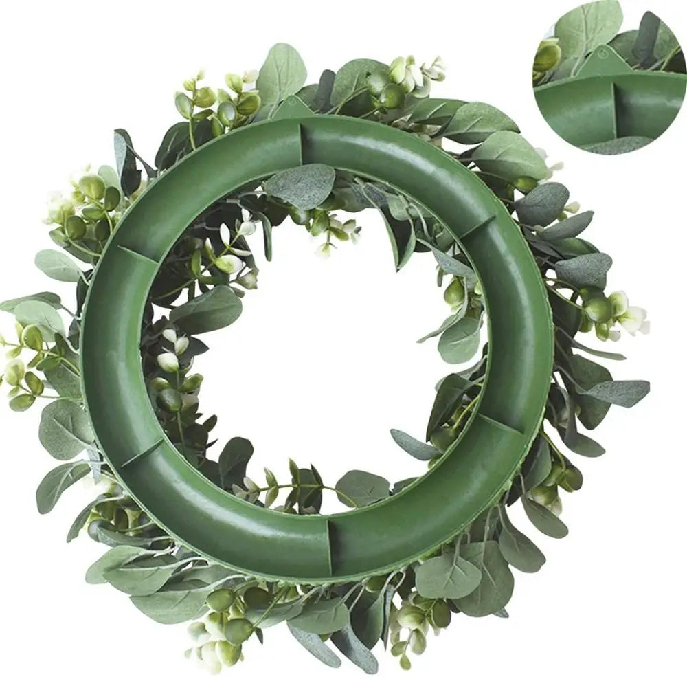 DecorBites™ Eucalyptus Leaf Wreath - Home Decor, DIY, Wedding, Holiday & Living Room Accessory