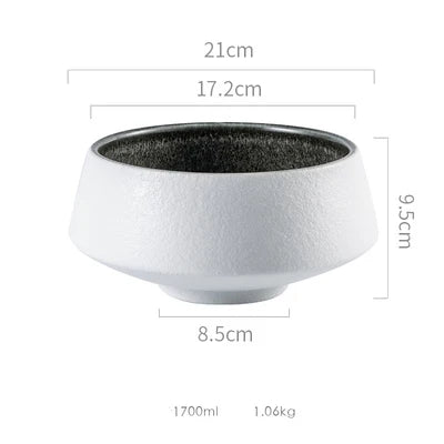 DecorBites™ Ice Cracked Glaze Ceramic Grey Plate and Bowls Set