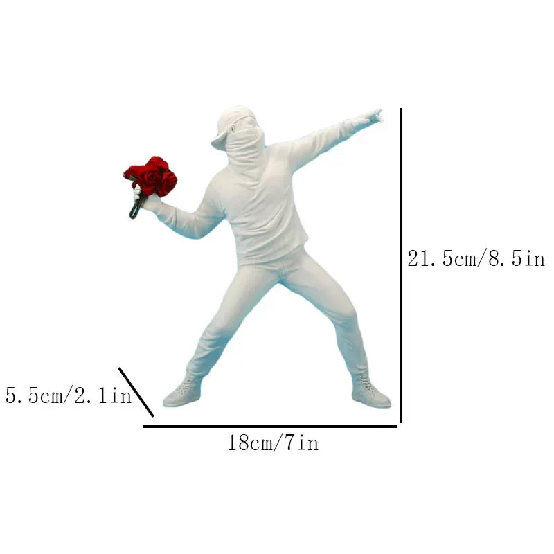 ديكوربايتس™ منحوتة بانسكي لرمي الزهور: ديكور عصري للمكتب والمنزل