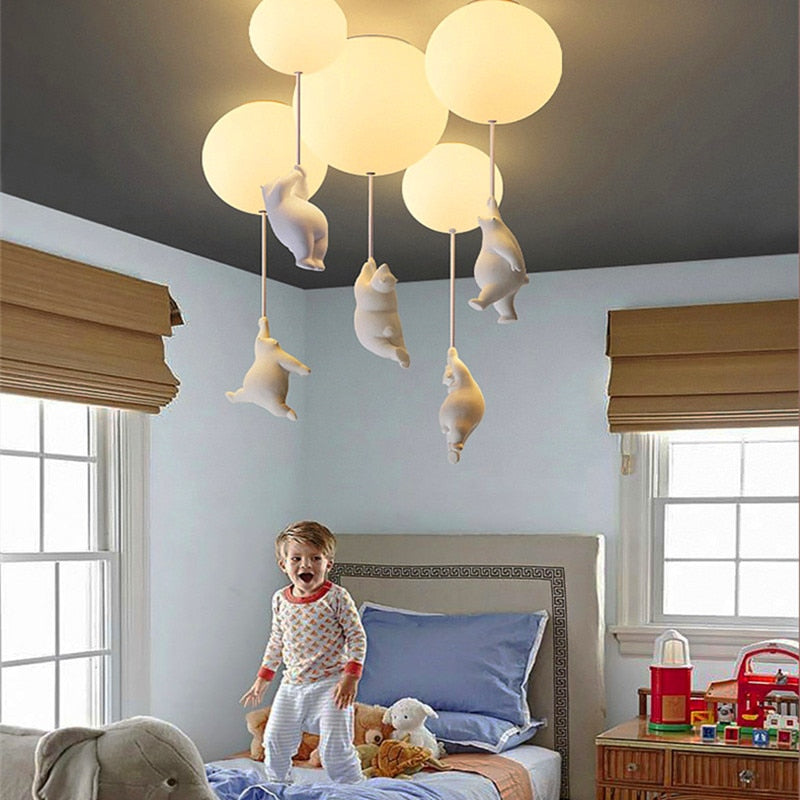 Ruben - Bear Nursery Ceiling Light Childrens Lighting