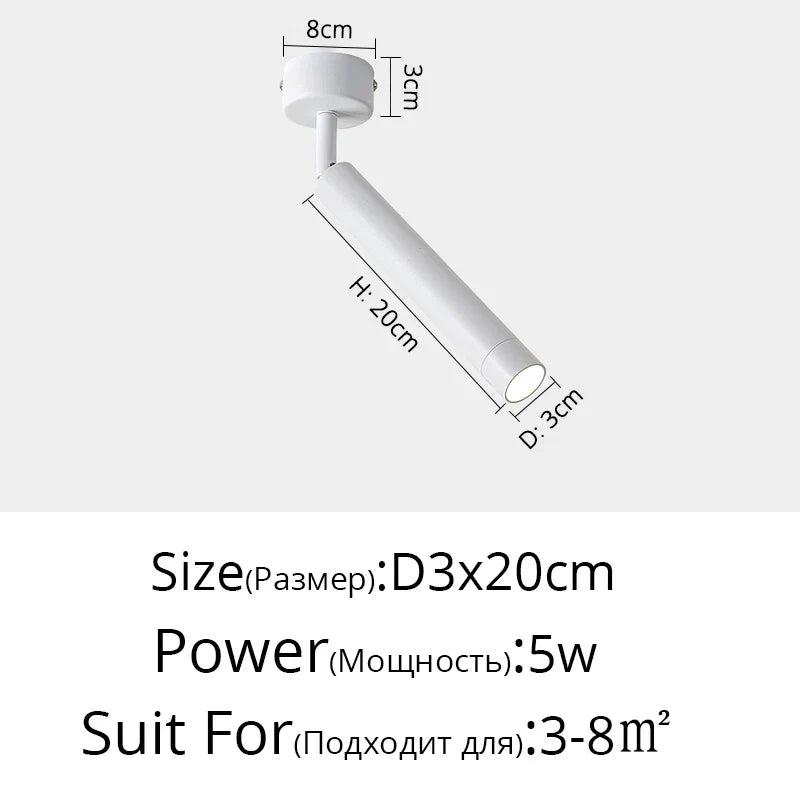 DecorBites™ LED Adjustable Angle Spotlight Ceiling Lights for Background Wall and Aisle