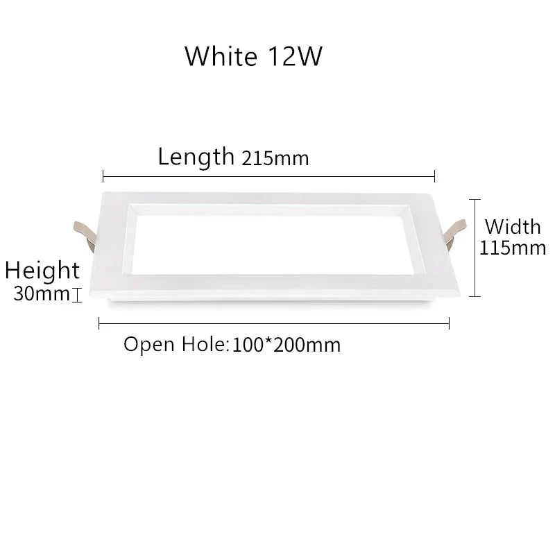 DecorBites™ LED Panel Lamp: Ultra-thin Anti-Fog Recessed Ceiling Downlight for Bathroom, Corridor, Industrial Lighting