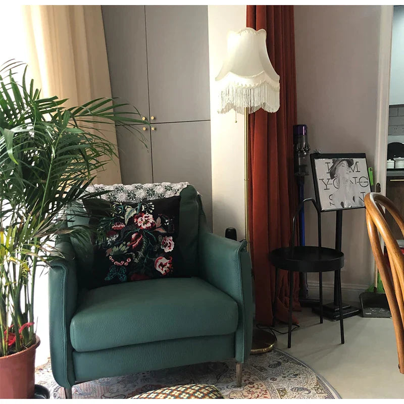 غطاء مصباح من القماش المُهدّب من DecorBites™ بتصميم أوروبي عصري فاخر مصنوع يدويًا لغرفة النوم