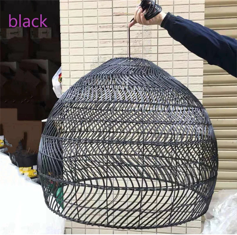 DecorBites™ Elegant Rattan Wave Pendant Light for Modern Rustic Home Decor