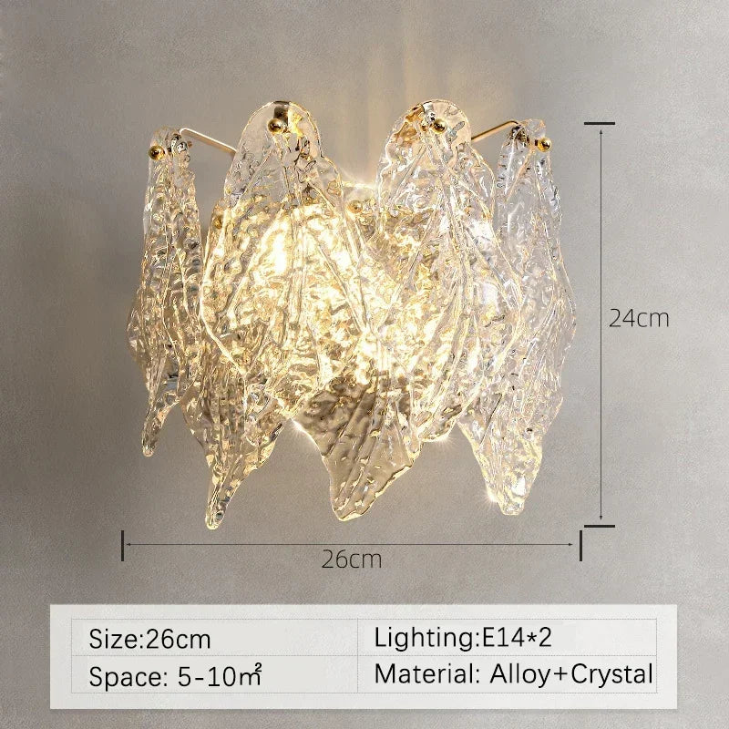 DecorBites™ Glass Petal LED Chandelier for Bedroom Dining Living Room Lighting