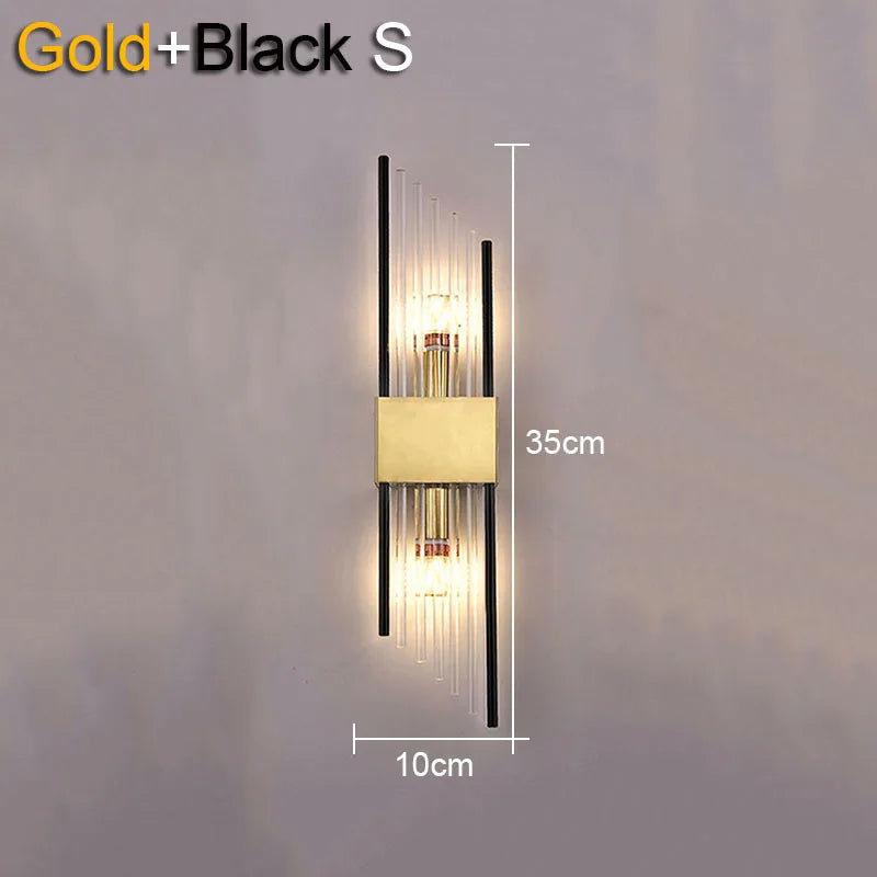 DecorBites™ Crystal Wall Lamp: Elegant LED Indoor Lighting for Living Room, Bedroom, Hotel, and TV Background