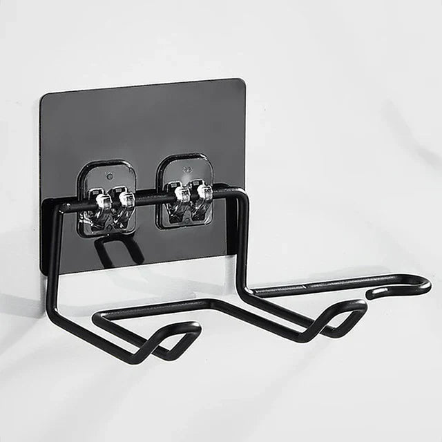 DecorBites™ Hair Care Organizer: Wall-Mounted Storage Shelf for Hair Dryer & Straightener