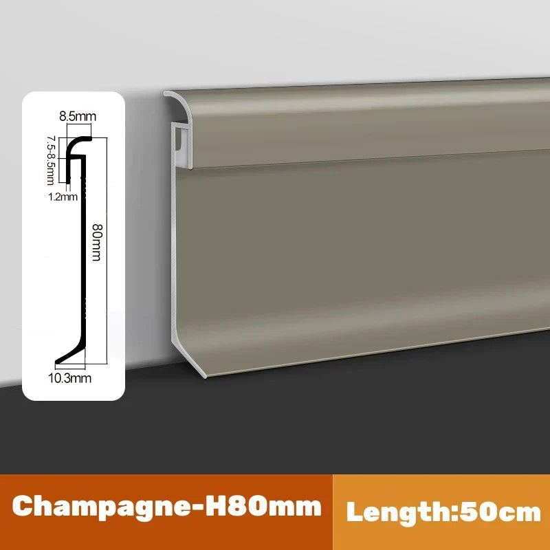 DecorBites™ LED Skirting Line Aluminum Profiles Baseboard Corner Wall Decor - Stair Bar Strip Light