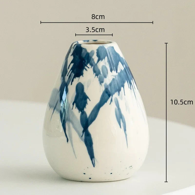DecorBites™ Graffiti Ceramic Vase for Stylish Flower Arrangements