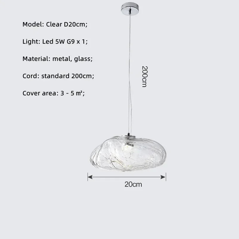 DecorBites™ Glass LED Chandelier Lighting for Modern Stairs, Dining Room, and Home Bar