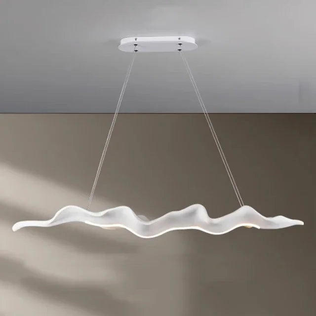 Vintage Resin Leaf Pendant Light With Iron Finish