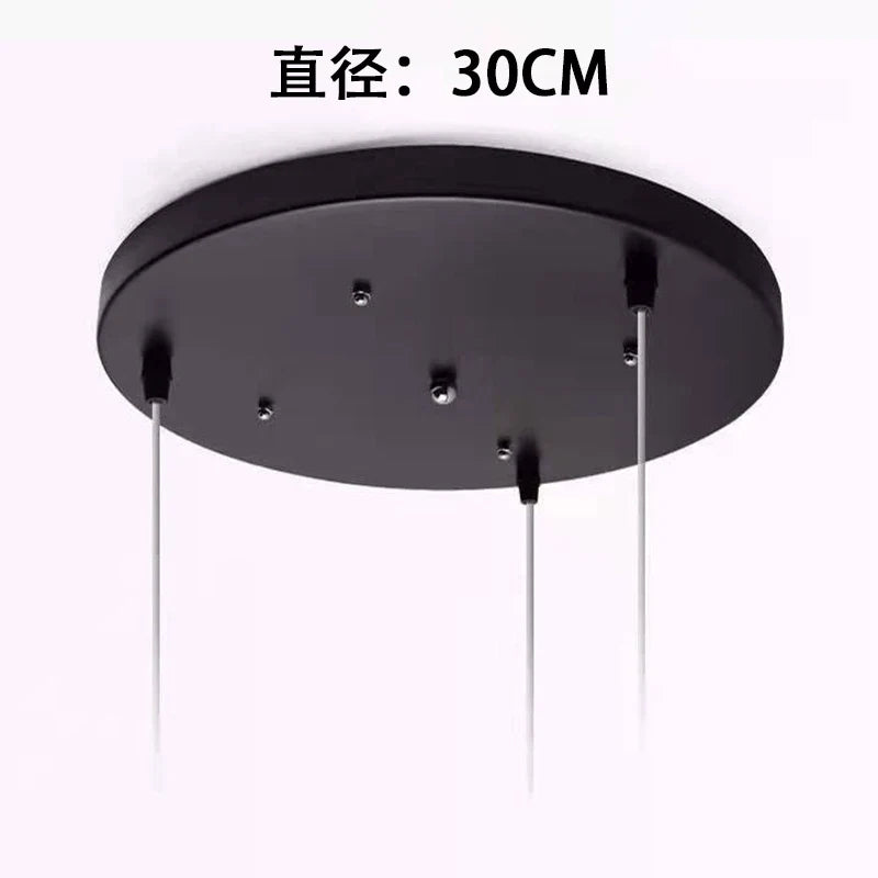 DecorBites™ Black Round Ceiling Plate: Sleek and Functional Addition to Your Lighting Setup