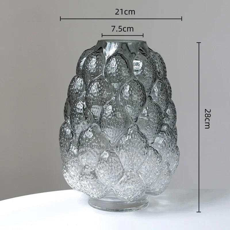 DecorBites™ Gradient Glass Vase for Home Decor & Hydroponic Flowers